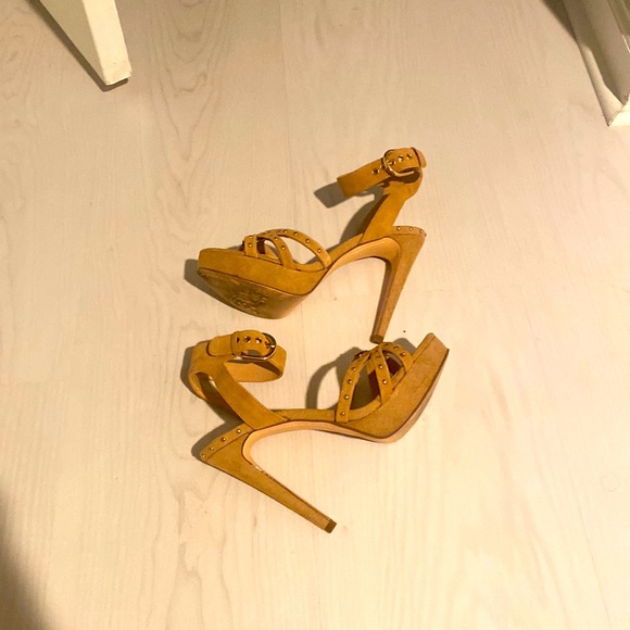 Fergie Cream Platform Heels - Picture 2 of 10